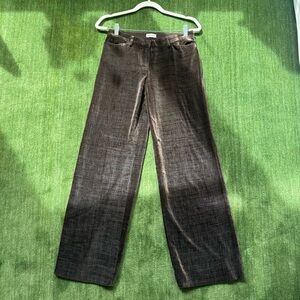 Emporio Armani Chocolate Brown Velvet Wide Trousers